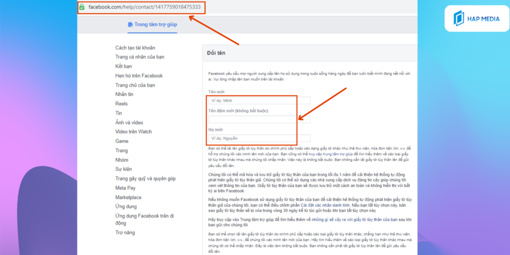 HOT HOT - Link 333 đổi tên Facebook không cần đợi 60 ngày