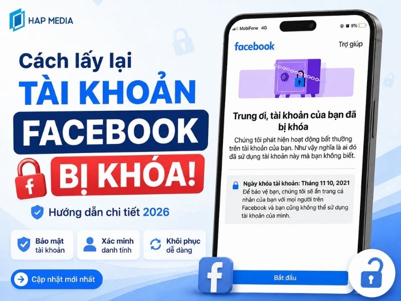 tài khoản facebook bị khóa 