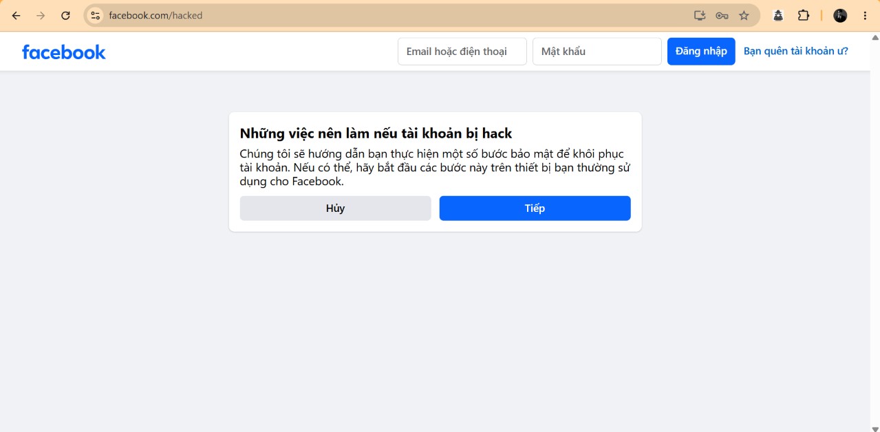 tài khoản facebook bị khóa