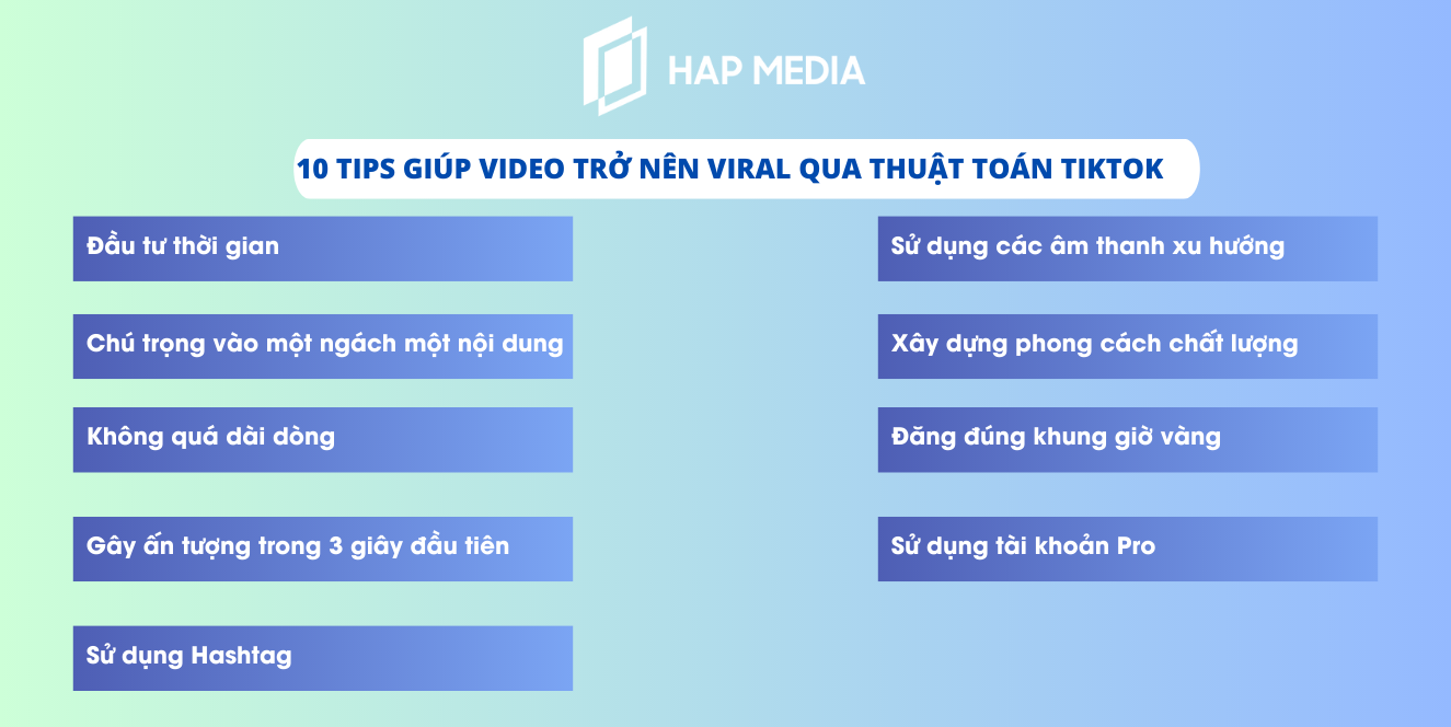 10 tips giúp video trở nên viral qua thuật toán Tiktok