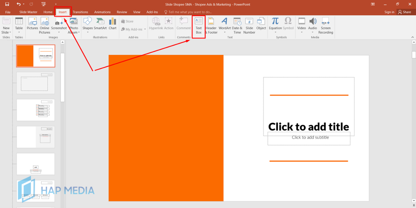 Cách chèn Logo vào PowerPoint bằng tự tạo trên Slide bước 2