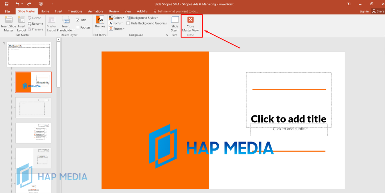 Cách chèn Logo vào PowerPoint cho tất cả slide bước 6