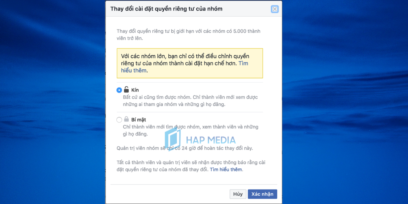 Cách chuyển nhóm riêng tư thành nhóm công khai trên Facebook bước 4