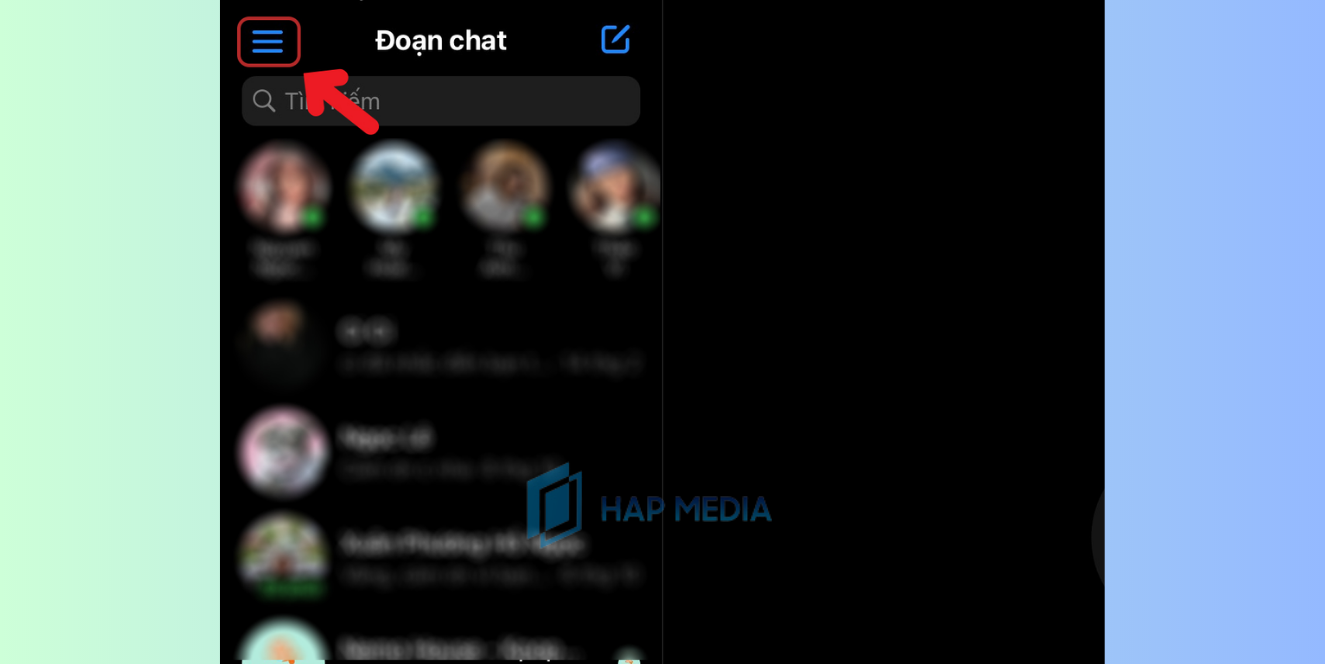 Cách đăng xuất Messenger trên iPad bằng Messenger bước 1