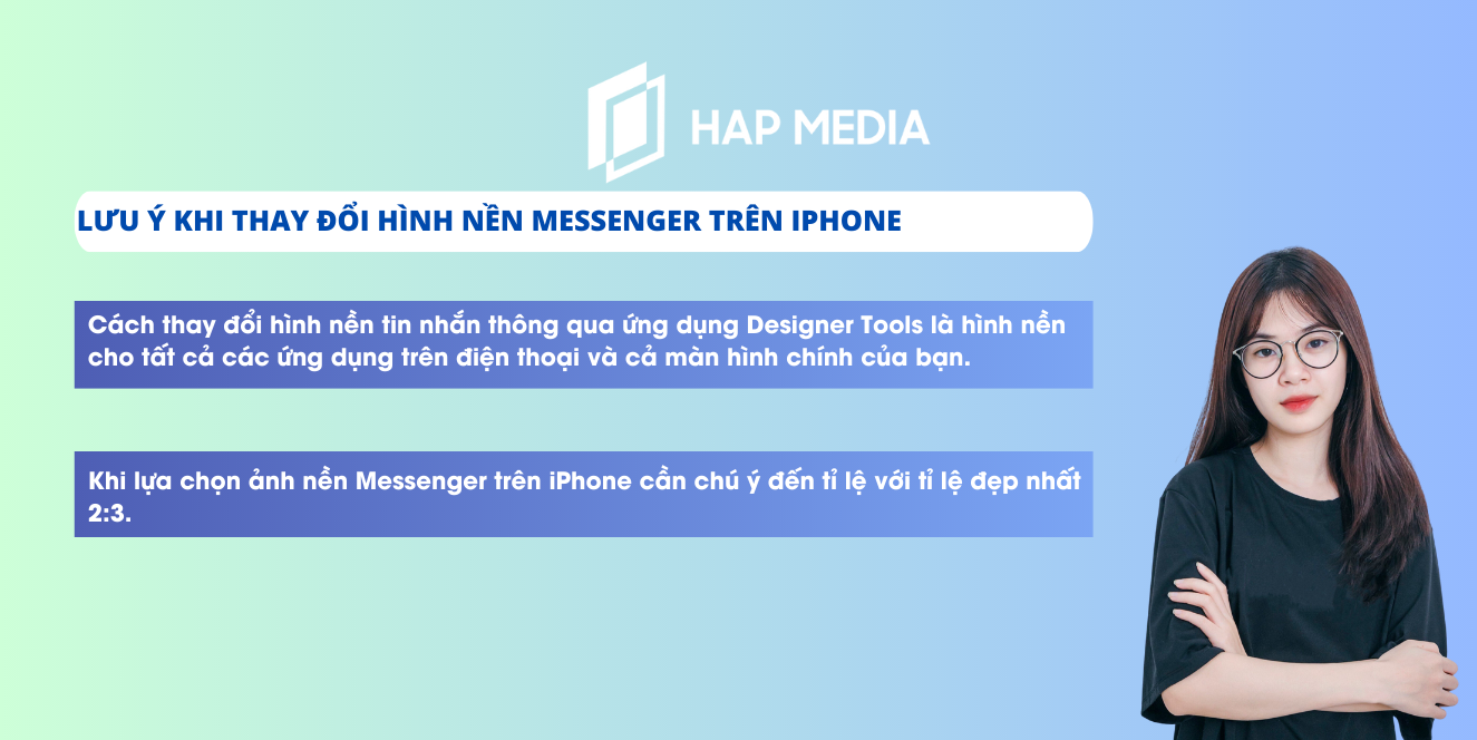 Lưu ý khi thay đổi hình nền Messenger trên iPhone