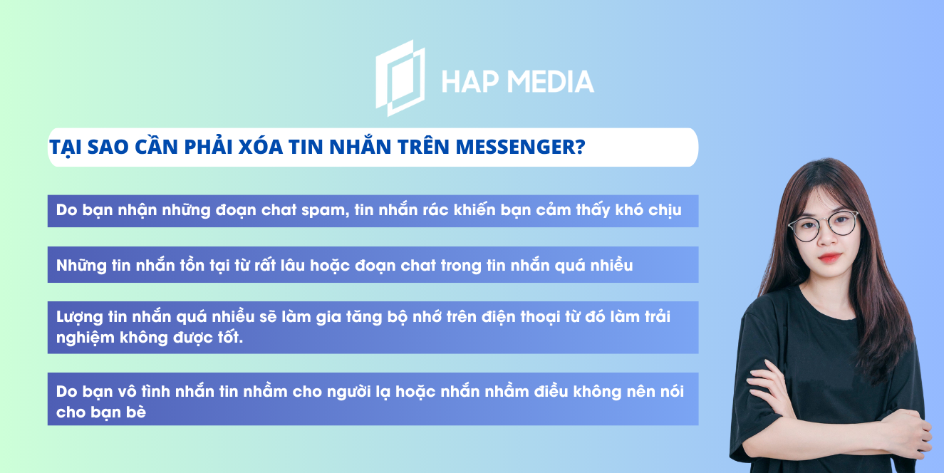 Tại sao cần phải xóa tin nhắn trên Messenger?