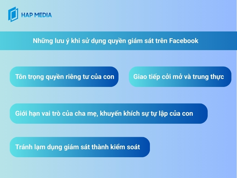 Quyền Giám Sát Trên Facebook: Công Cụ Bảo Vệ Trẻ Vị Thành Niên 4 Những lưu ý khi sử dụng quyền giám sát trên Facebook