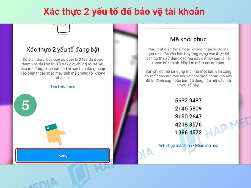 Xác thực 2 yếu tố để bảo vệ tài khoản