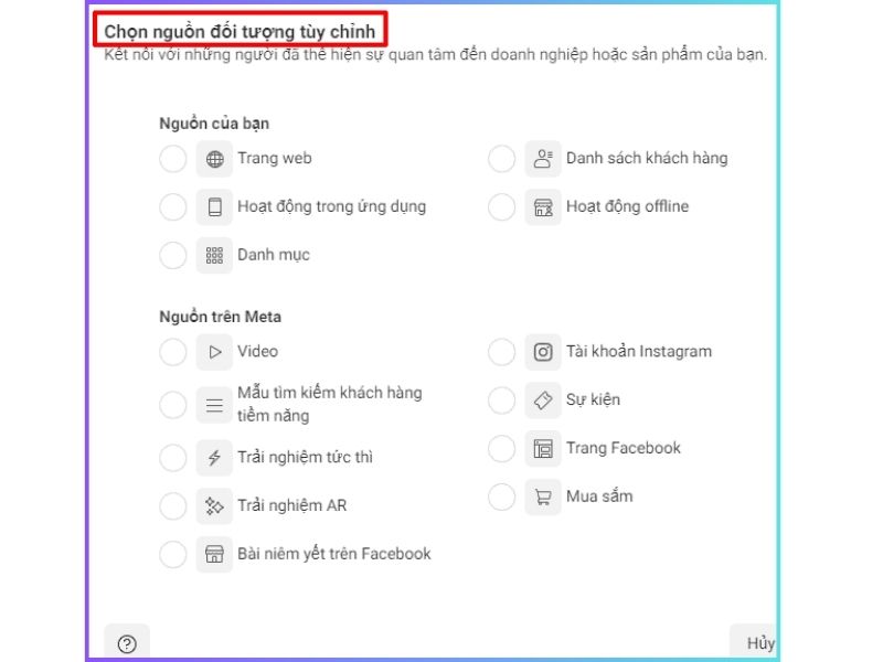 Remarketing Facebook: Chiến lược tăng chuyển đổi hiệu quả 4 Thiết lập điều kiện nhắm lại