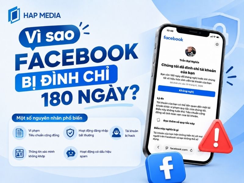 Vì sao Facebook bị đình chỉ 180 ngày?