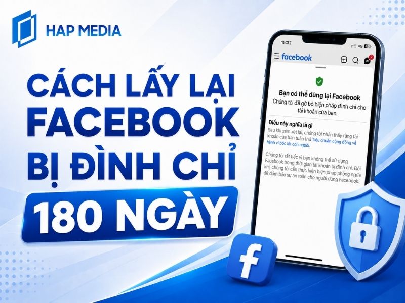 cách lấy lại facebook bị đình 180 ngày